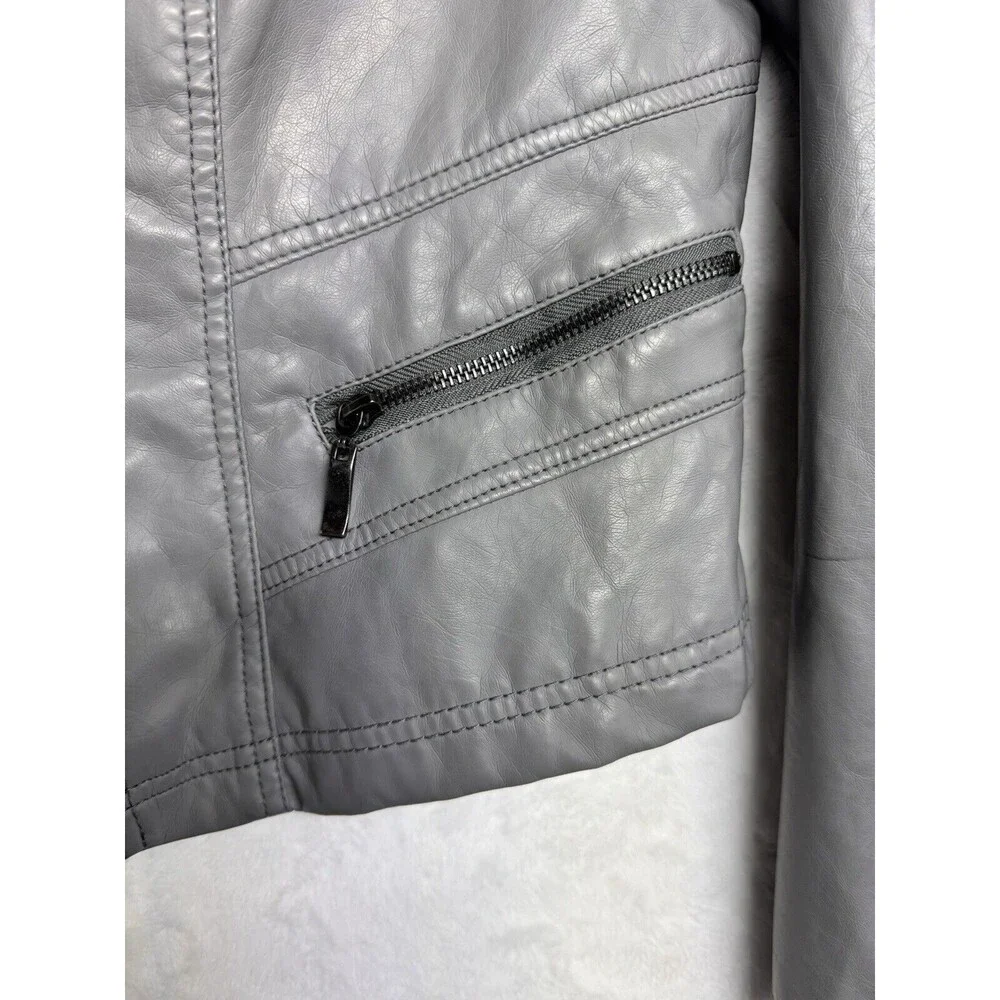 Therapy Jacket Women's Size M Gray Full Zip Pockets Lined Leopard - Picture 3 of 13